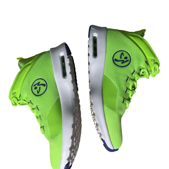 Zumba Sneakers Air Funk Green Women's Sz 6.5 Mid Top Dance Fitness Workout - Picture 3 of 10